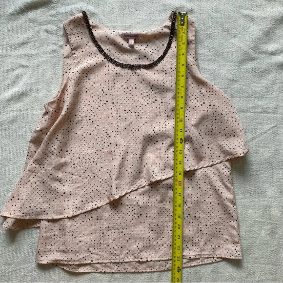 JUICY Couture Flowy, Asymmetrical Pink white and black speckled Tank Top Size S - Picture 9 of 13